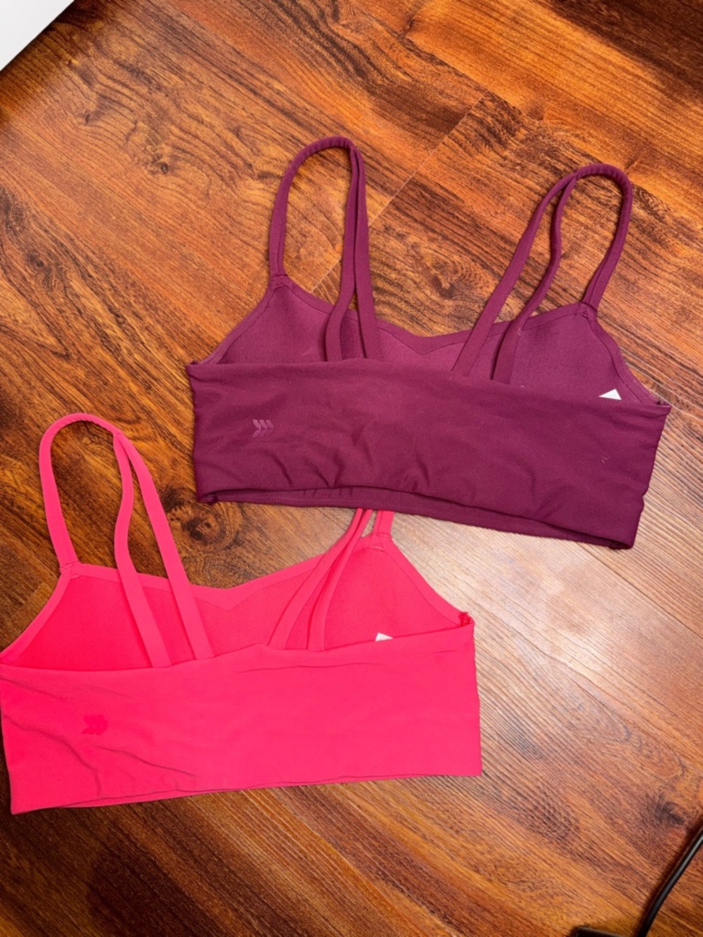 All in Motion Seamless Double-Strap Bralette Set - Hot Pink & Wine - Picture 3 of 5